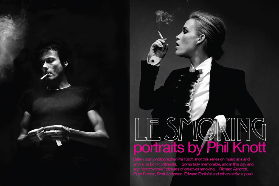 phil knott Le smoking/   portraits of musicians and actors - le smoking, richard ashcroft, brett anderson, edward enninful, piper perabo, norman reedus - LIPSTiCK TrACeZ